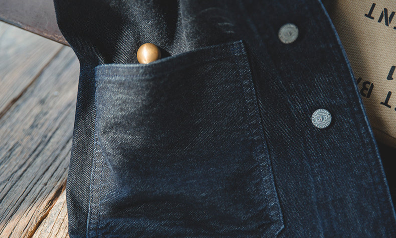 Men's American Casual Washed Vintage Jacket Denim Jacket