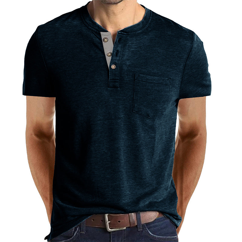 Men's Solid Color Short Sleeve T-shirt