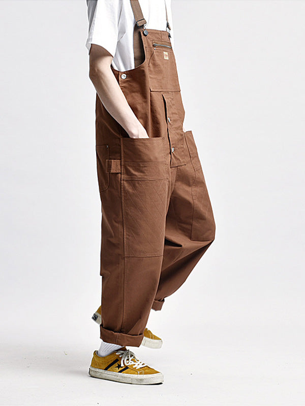 Men's Casual Multi-Pocket Cargo Overalls