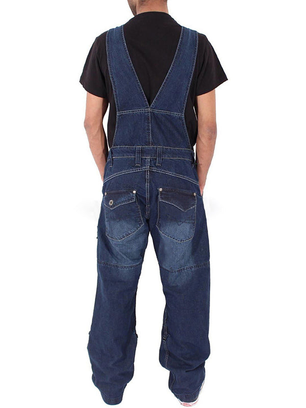 Men's Multi Pocket Denim Overalls