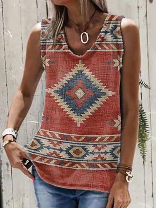 Western Geometry Pattern Tank