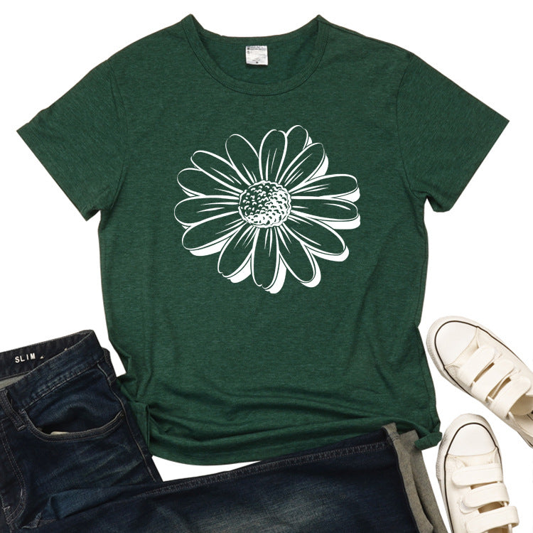 Sunflower Petals Graphic Print Tee
