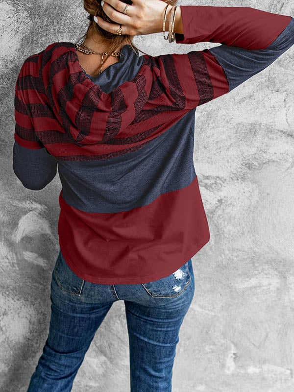 Contrast Pullover Hoodie