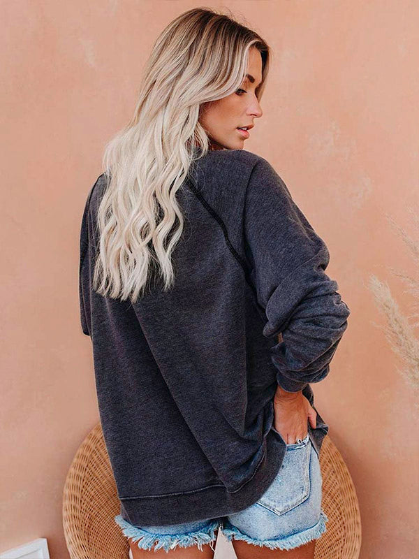 I Wear Pink For Breast Cancer Awareness Graphic Washed Sweatshirt