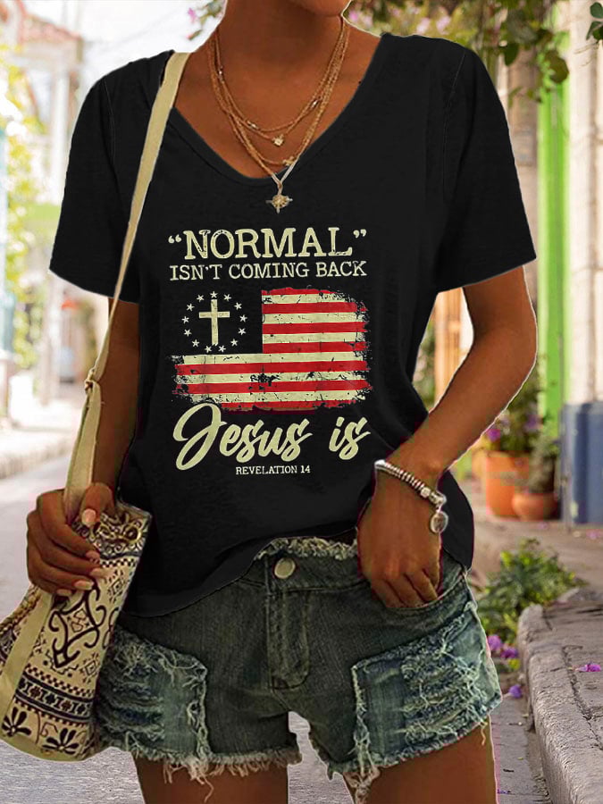 Normal Isn't Coming Back Jesus Is Short Sleeve T-Shirt
