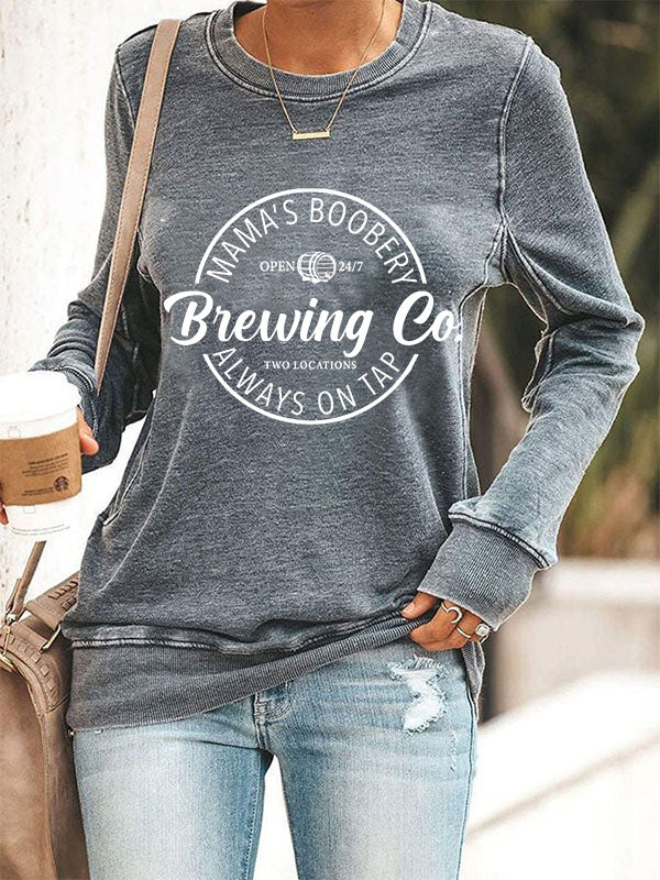 Brewing Co Mama's Boobery Always On Tap Cozy Sweatshirt