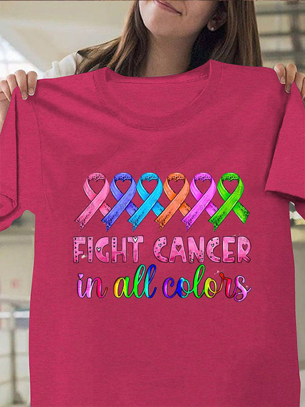 Fight Cancer In All Colors Graphic T-shirt