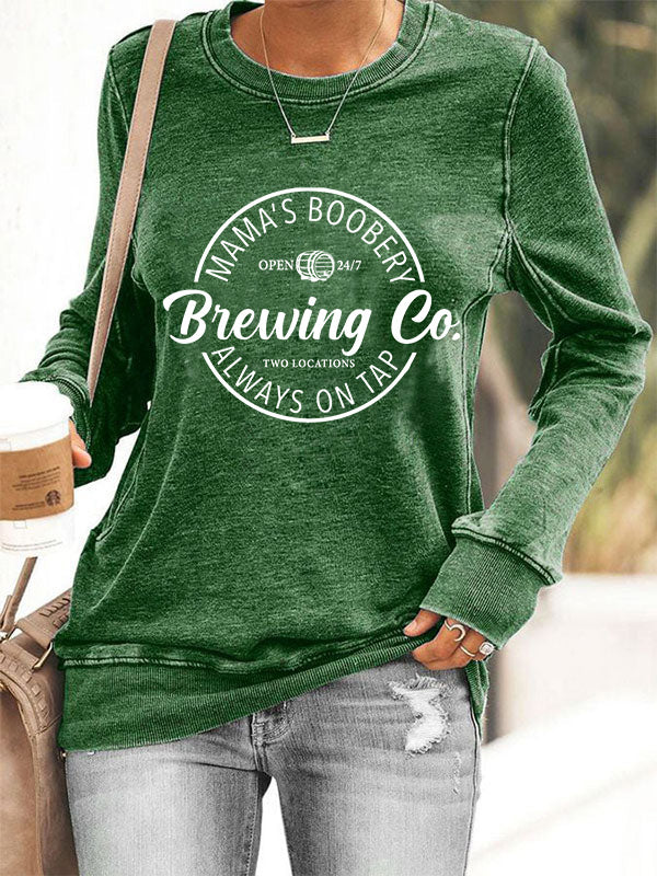 Brewing Co Mama's Boobery Always On Tap Cozy Sweatshirt