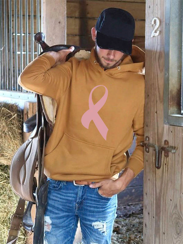 Pink Ribbon Mens Classic Hoodie