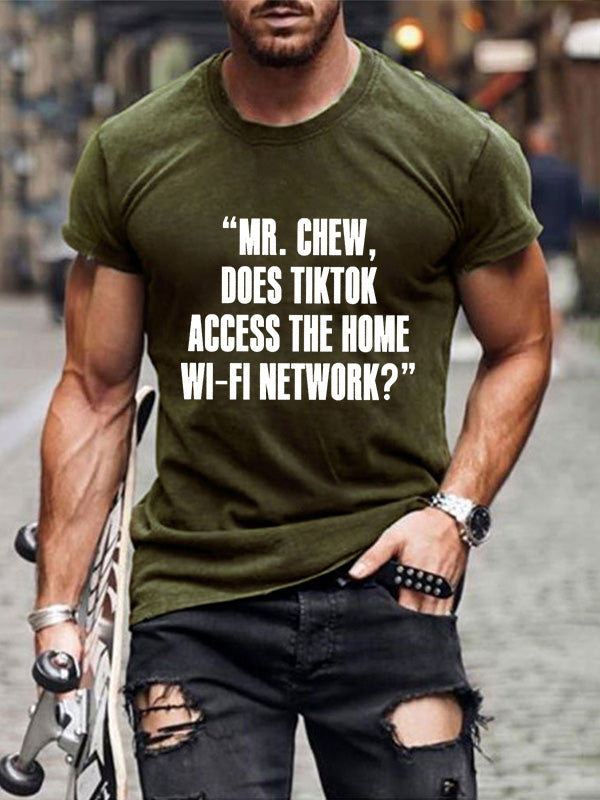Does Tiktok Access The Home Wifi Network Short Sleeve T-Shirt