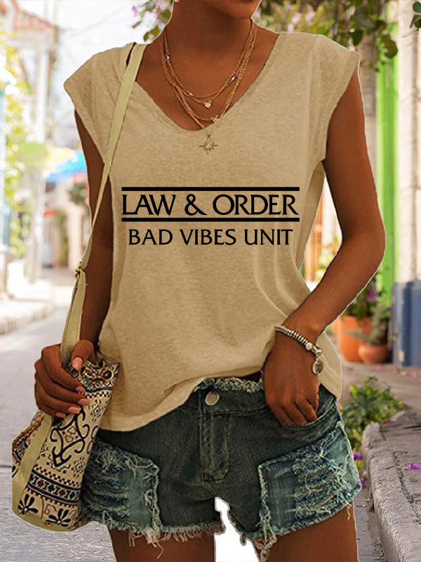Law & Order Bad Vibes Unit Cap Sleeve T-Shirt