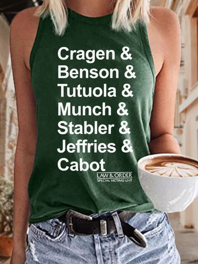 Law & Order Print Tank Top