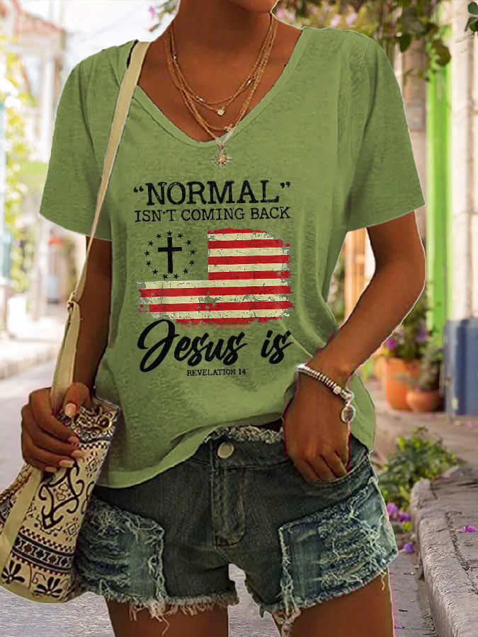Normal Isn't Coming Back Jesus Is Short Sleeve T-Shirt