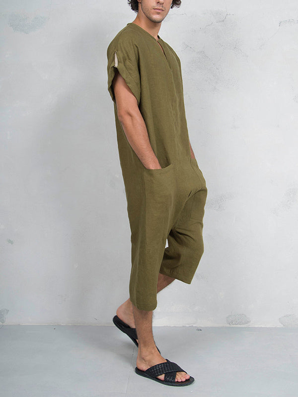 Men's Short Sleeve Jumpsuit