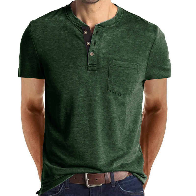 Men's Solid Color Short Sleeve T-shirt