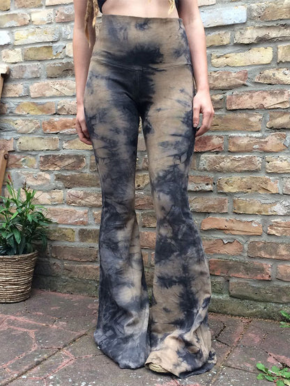 Khaki Tie-Dye Bell Bottoms