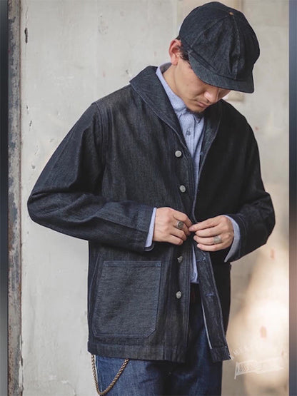 Men's American Casual Washed Vintage Jacket Denim Jacket