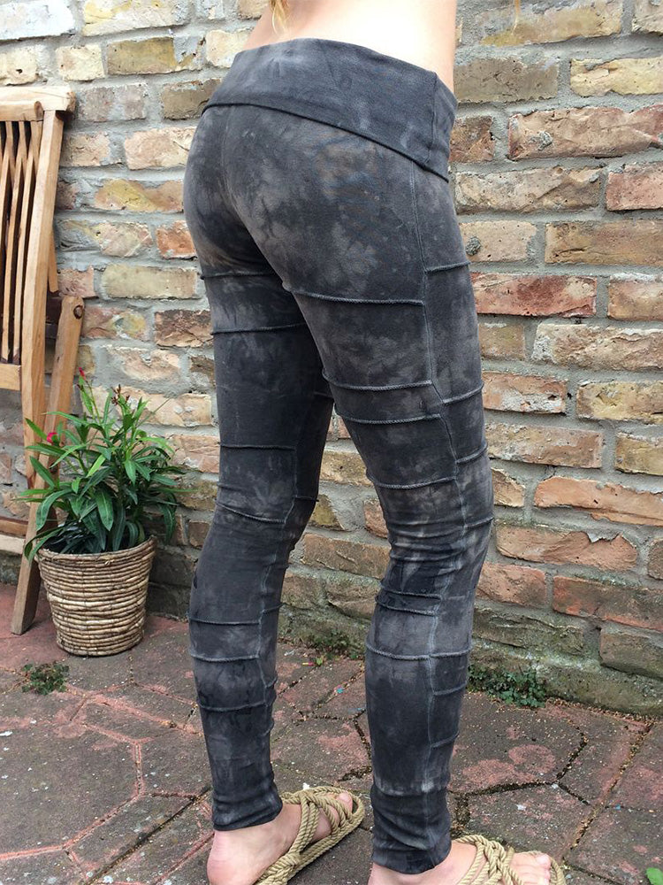 Dark Grey Tie-Dye Leggings 2.0