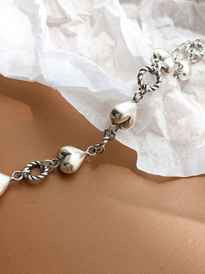 S925 Silver Love Tassel Bracelet