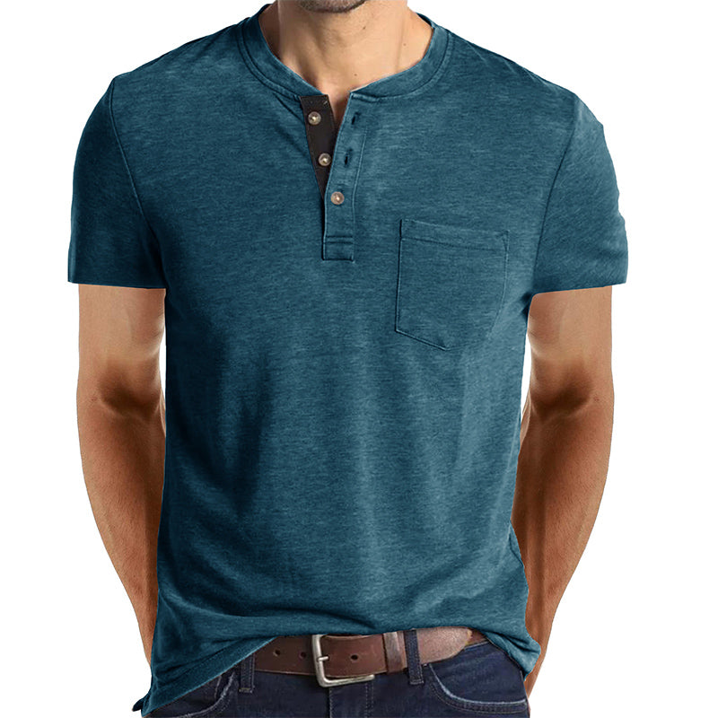 Men's Solid Color Short Sleeve T-shirt