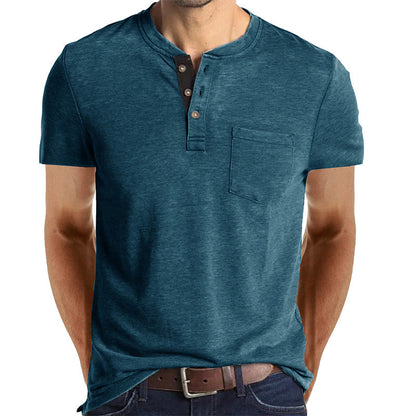 Men's Solid Color Short Sleeve T-shirt