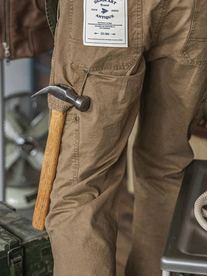 Men's American Washed Distressed Cargo Pants