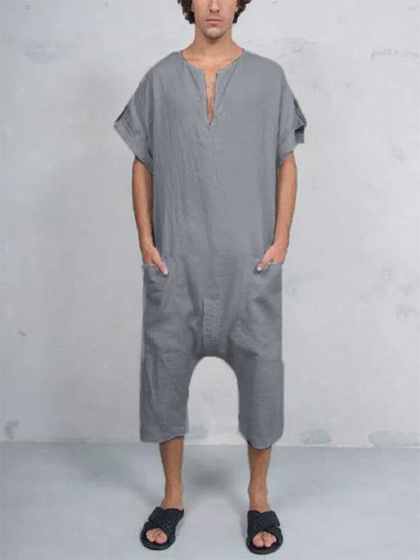 Men's Short Sleeve Jumpsuit