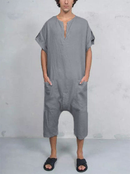 Men's Short Sleeve Jumpsuit