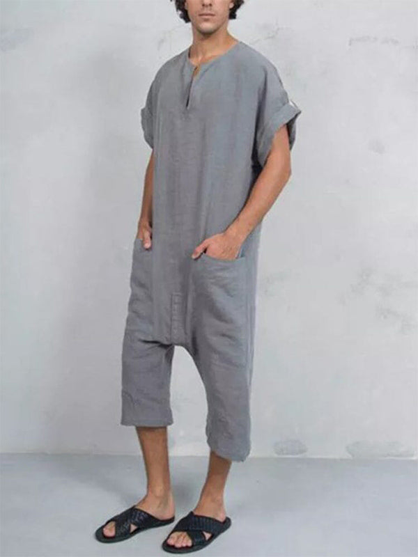 Men's Short Sleeve Jumpsuit
