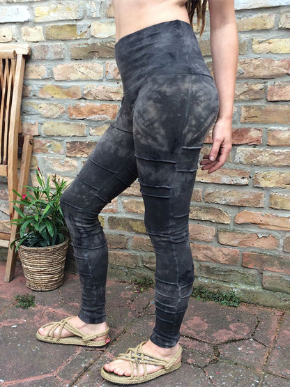 Dark Grey Tie-Dye Leggings 2.0