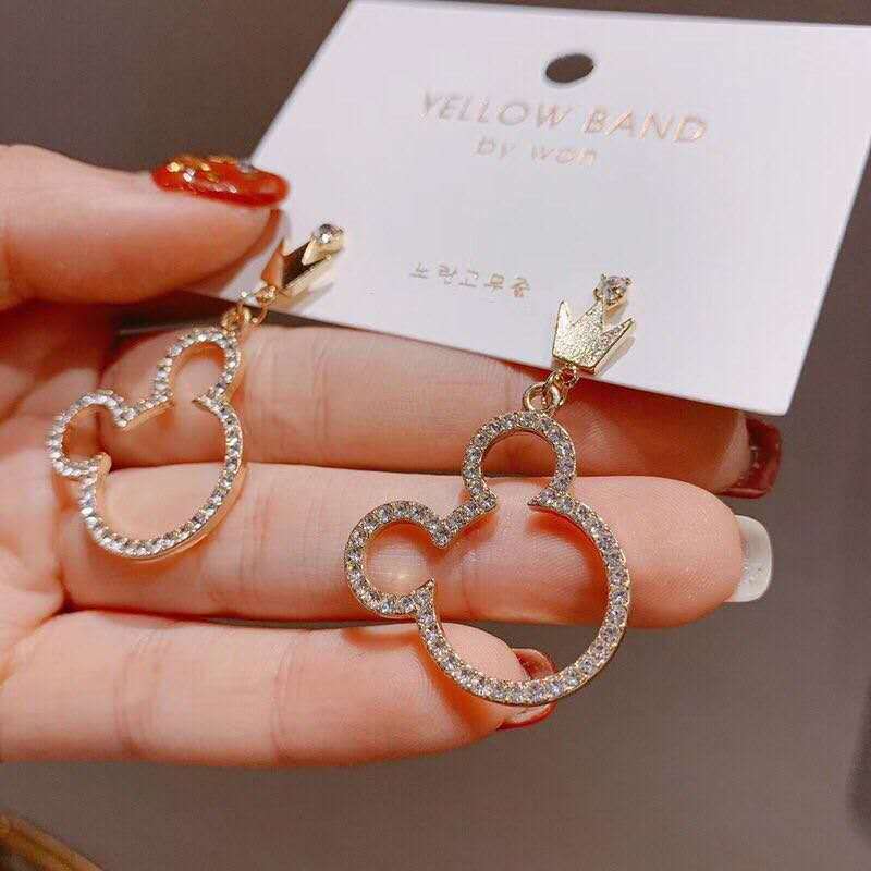 Animal Head Rhinestone Earrings
