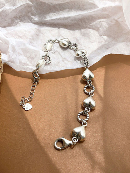 S925 Silver Love Tassel Bracelet