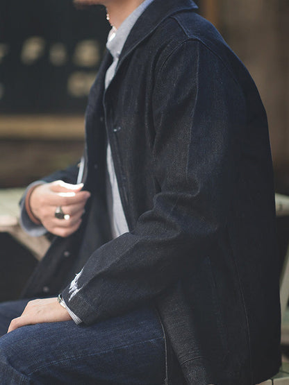 Men's American Casual Washed Vintage Jacket Denim Jacket