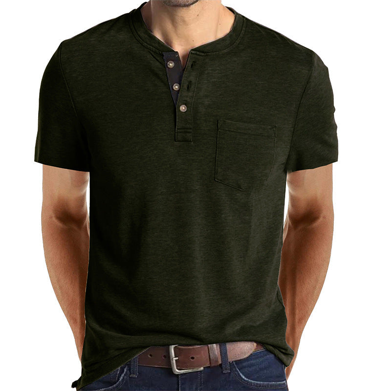 Men's Solid Color Short Sleeve T-shirt