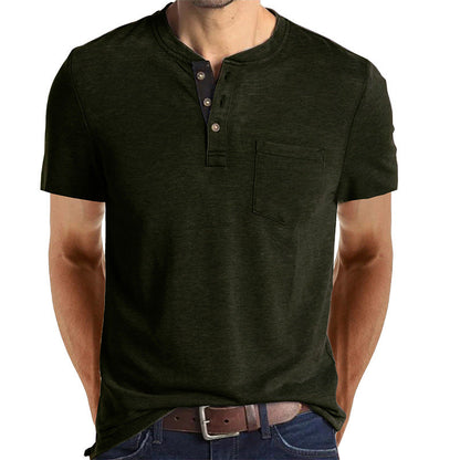 Men's Solid Color Short Sleeve T-shirt