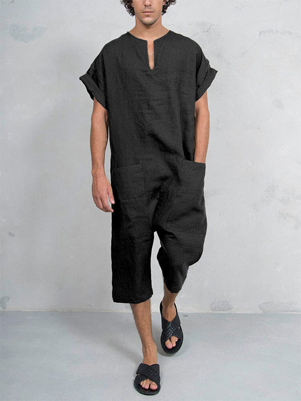 Men's Short Sleeve Jumpsuit