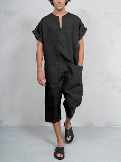 Men's Short Sleeve Jumpsuit