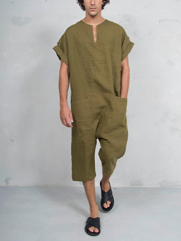 Men's Short Sleeve Jumpsuit