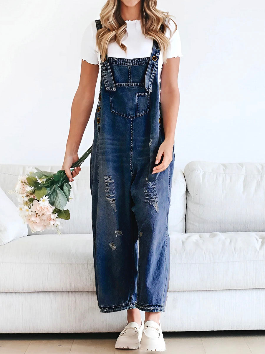 Loose-Fit-Distressed-Denim-Overalls-dark-blue