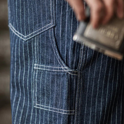 Men's Vintage Indigo Denim Overalls