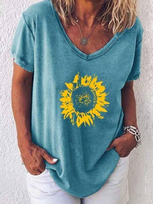 Sunflower print t-shirt