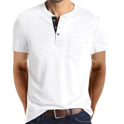 Men's Solid Color Short Sleeve T-shirt