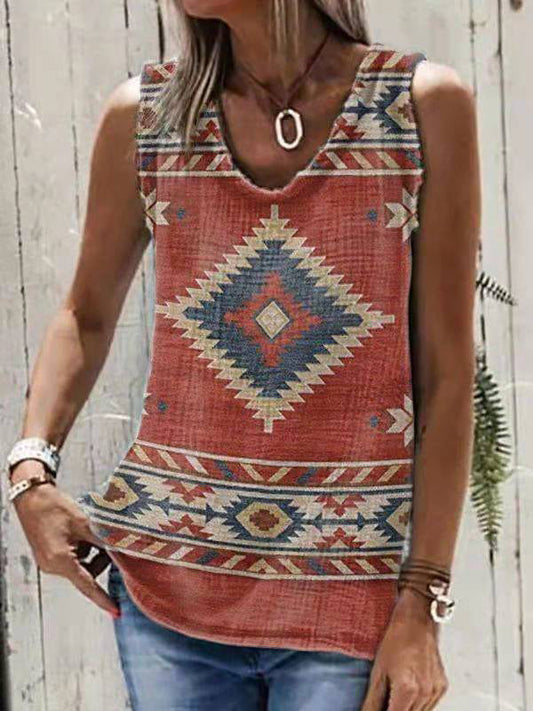 Western Geometry Pattern Tank