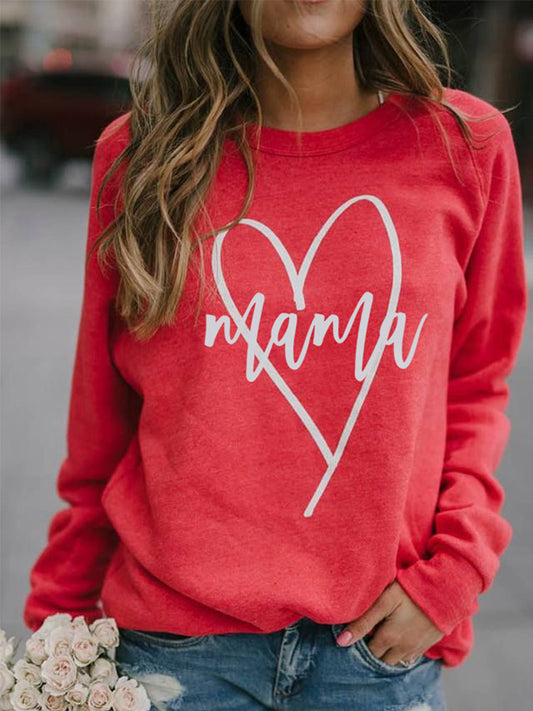 Love Mama Heart Sweatshirt