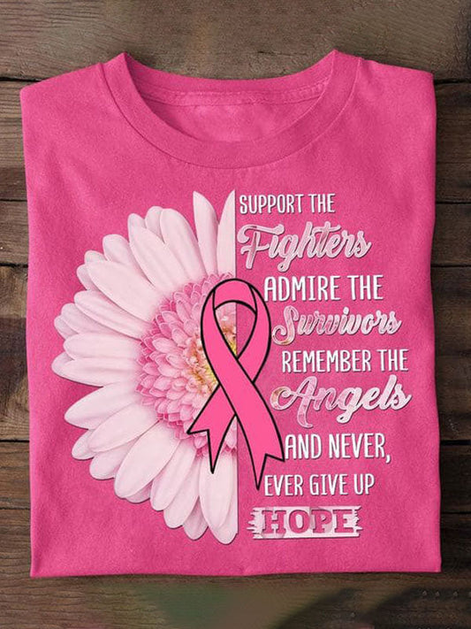 Remember The Angels And Never Give Up Hope Awareness Ribbon Tee