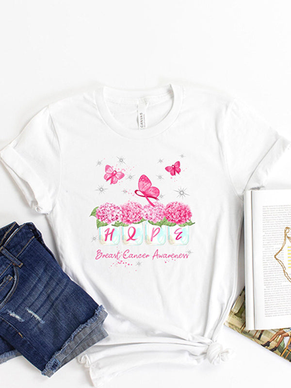 Hope Pink Ribbon Graphic T-shirt