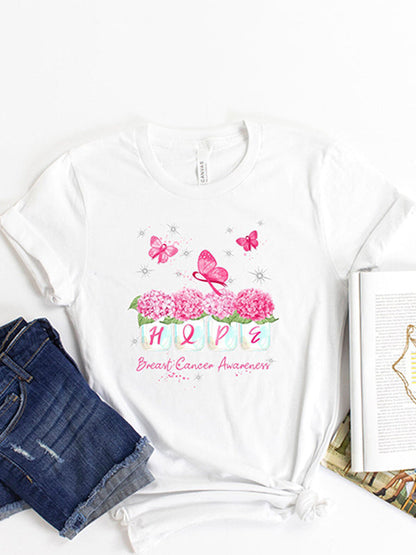 Hope Pink Ribbon Graphic T-shirt