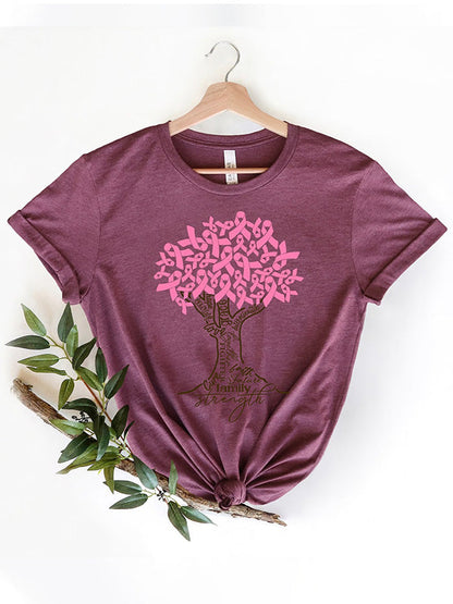 Pink Ribbon Tree Graphic Tee