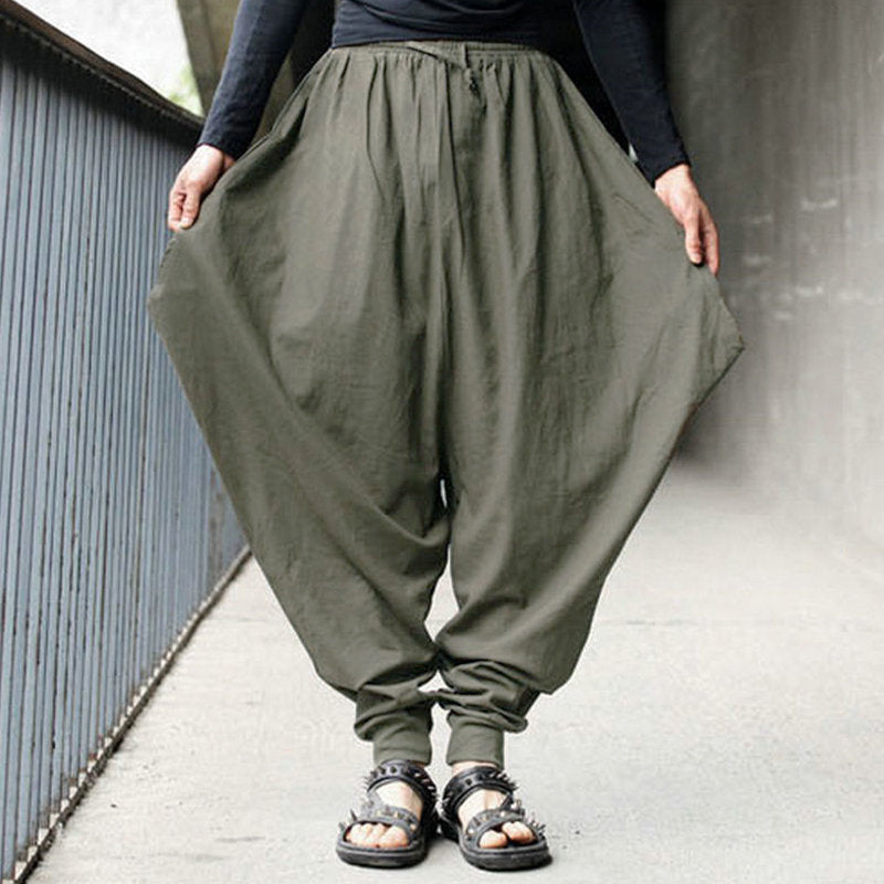 Unisex Vintage Loose Harem Pants