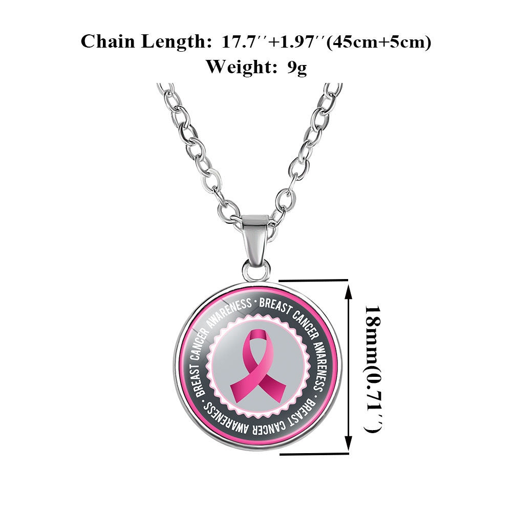 Breast Cancer Awareness Pendant Necklace